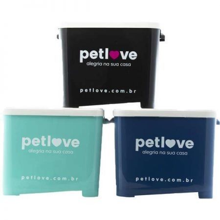 Porta Ração Petlove Verde Tiffany - 15 Kg - Varias Cores