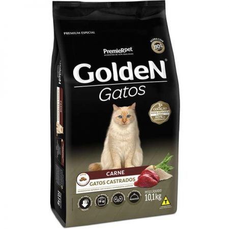Ração Seca PremieR Pet Golden Gatos Adultos Castrados Carne